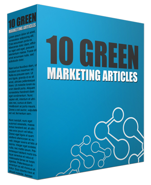 Product picture 10 Green Marketing Articles - Green Products and Services...